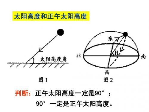 正午太阳高度的变化课件 湘教版必修1