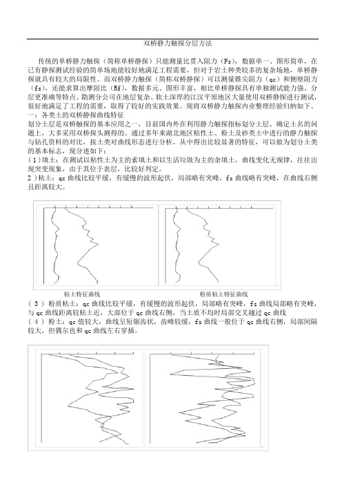 关于双桥静力触探分层方法
