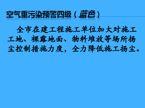 施工现场空气重污染应急措施公告牌(2016版)