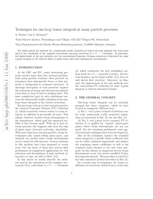 Techniques for one-loop tensor integrals in many-particle processes