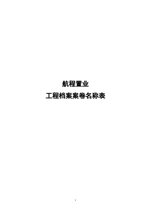 案卷名称表