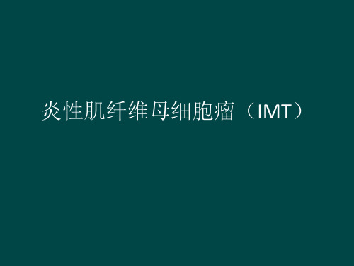 炎性肌纤维母细胞瘤(IMT)的影像诊断