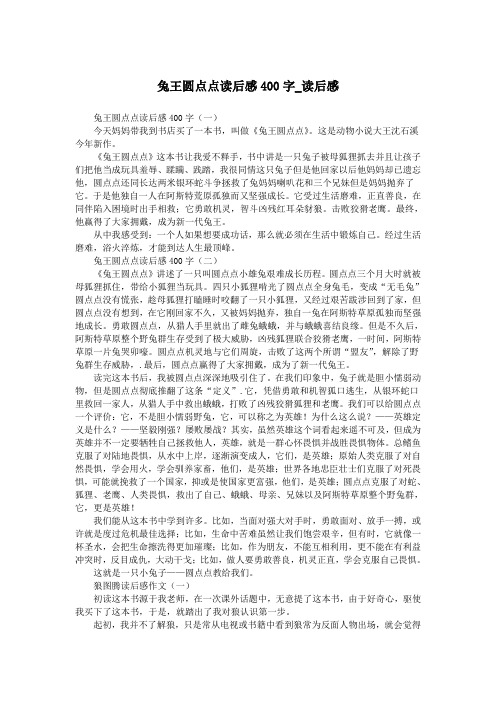 兔王圆点点读后感400字_读后感.doc