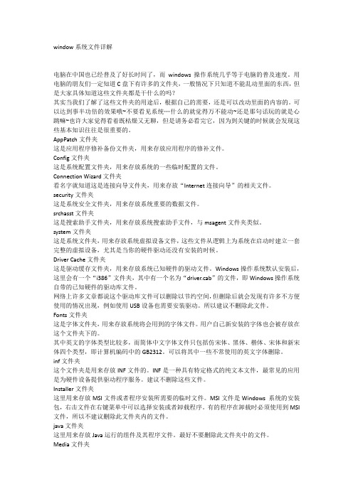 windows系统文件详解
