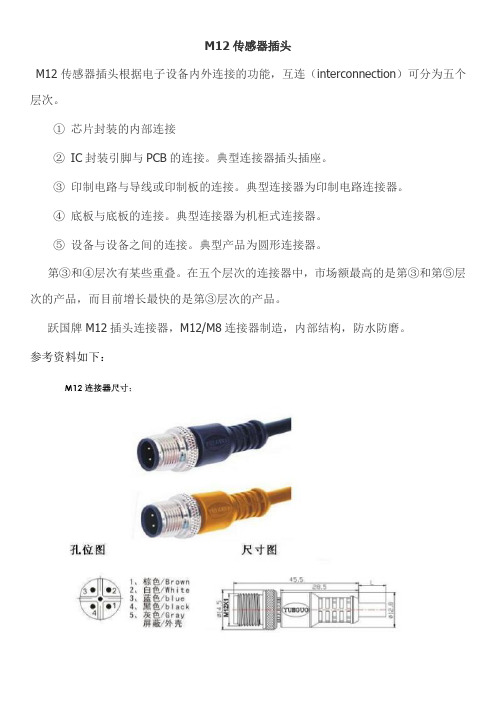 M12传感器插头