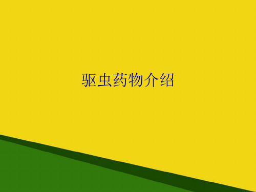 驱虫药物介绍推荐PPT资料