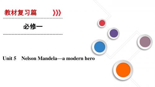 2019大一轮高考总复习英语(人教版)课件：必修1+Unit+5+Nelson+Mandela—a+modern+hero