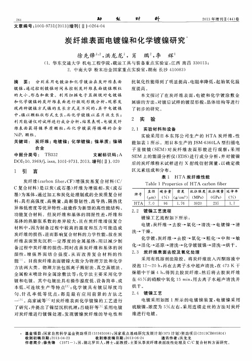 炭纤维表面电镀镍和化学镀镍研究
