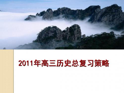 历史：《2011届高三总复习策略》课件