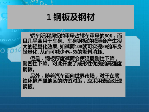 《轿车车身材料》PPT课件