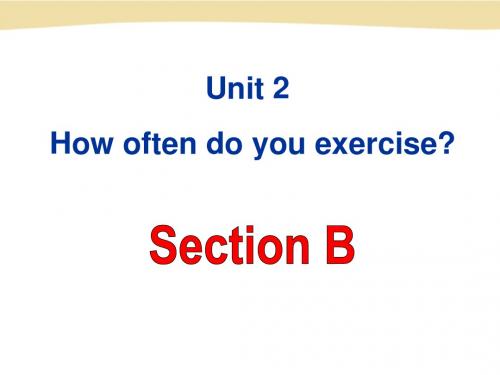 最新人教版新目标 八年级英语初二上册Unit 2 How often do you exercise课件Section_B课件