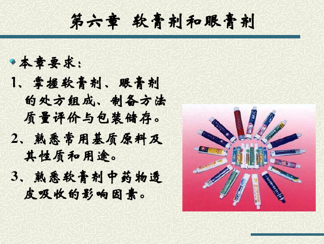第六章  软膏剂和眼膏剂