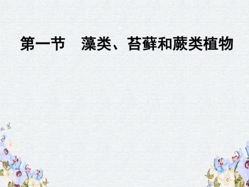 七年级生物上册 3.1.1《藻类、苔藓和蕨类植物》课件 (新版)新人教版