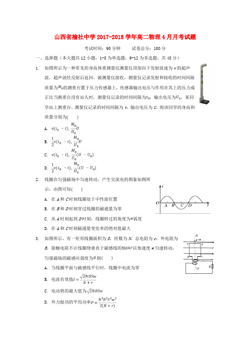 山西省某知名中学高二物理4月月考试题_3