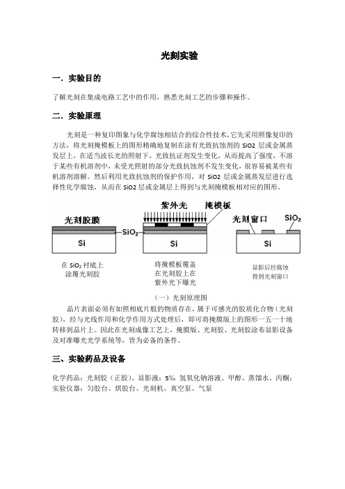 光刻实验报告