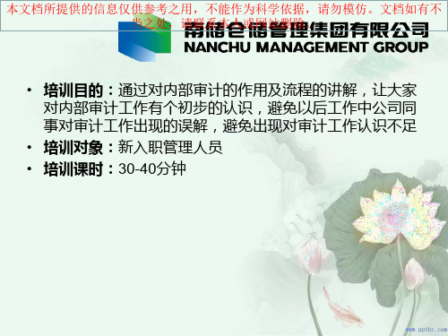 新员工内部审计知识讲座专业知识讲座