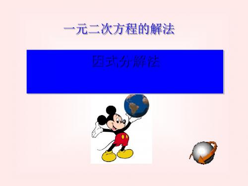 《分解因式法》一元二次方程PPT课件 (共13张PPT)