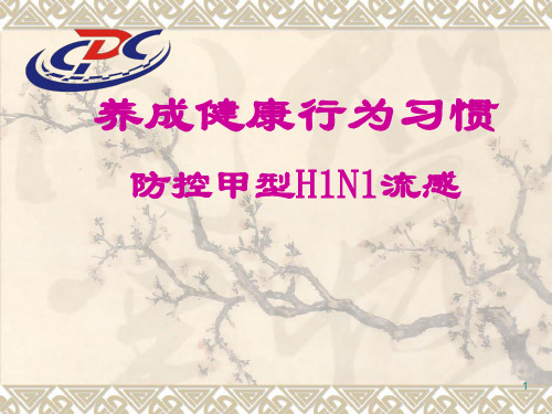 3甲型H1N1流感防制知识PPT课件