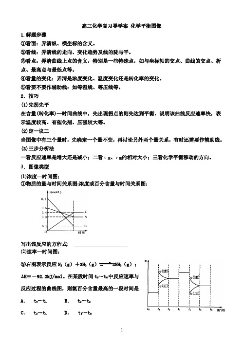 高三化学复习导学案 化学平衡图像