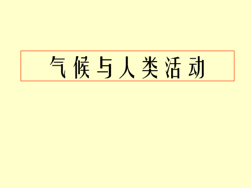 气候与人类活动-精品PPT