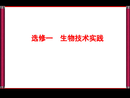 2014届新课标高考生物总复习配套课件：选修1-1传统发酵技术的应用