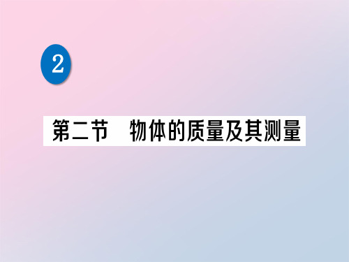 第二章 第二节 物体的质量及其测量—2020秋北师大版八年级物理上册练习课件