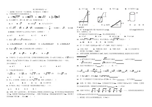 北师大版八年级上期中测试卷(1)