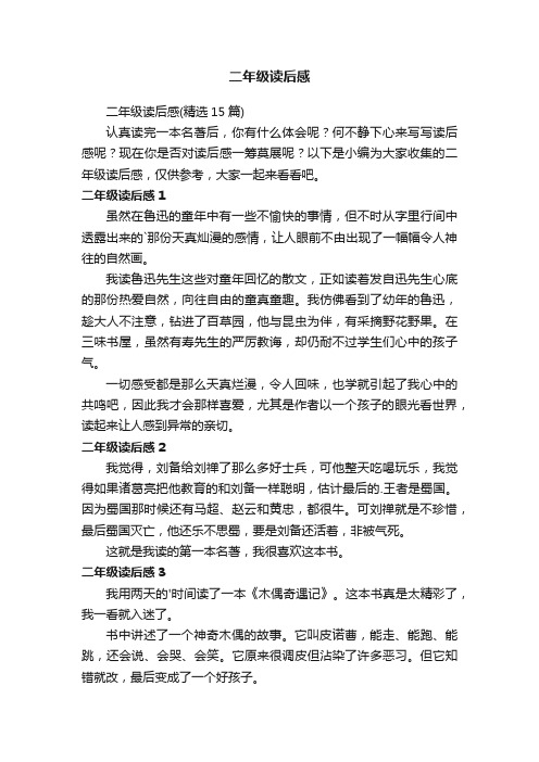 二年级读后感