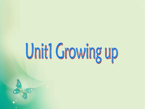 六年级上册英语课件Unit 1《Growing up》1_牛津上海版 (共13张PPT)