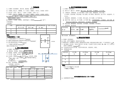 平面镜成像四个实验稿