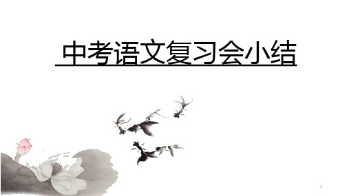 中考语文复习会总结参考PPT