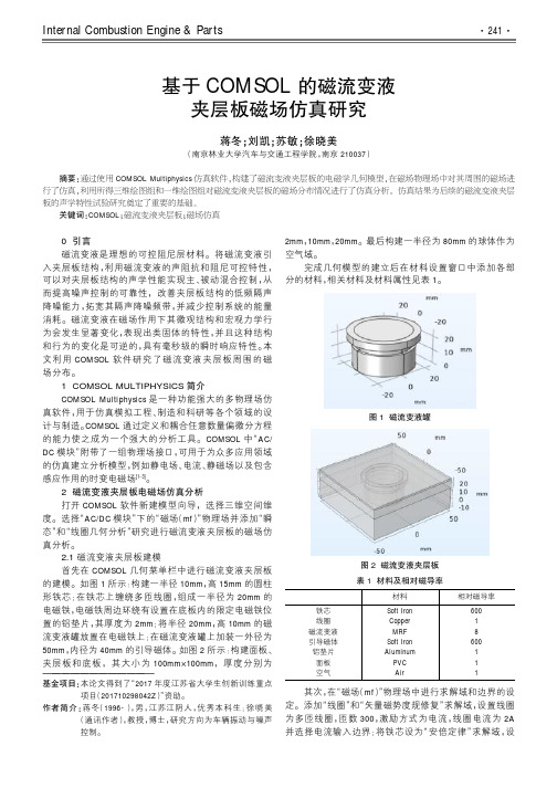基于COMSOL的磁流变液夹层板磁场仿真研究