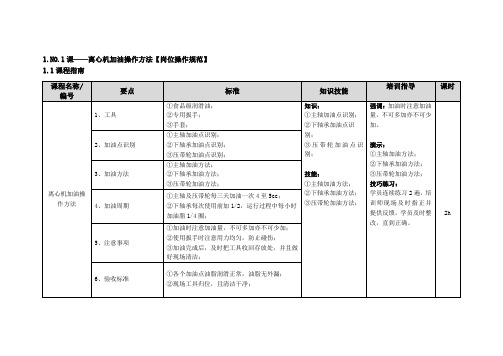 离心机加油标准课件