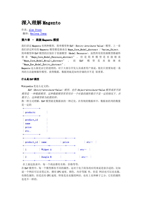 magento教程第六章——高级模型