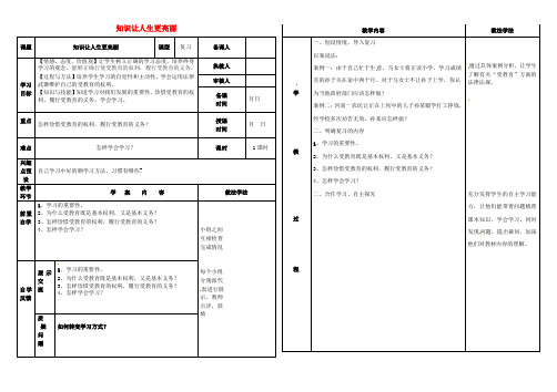 山东省淄博市淄川区磁村中学七年级政治上册 2.4 知识让人生更亮丽讲评学案2 新人教版