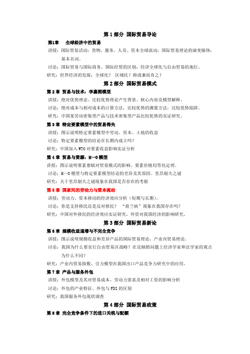 浙江财经大学国际贸易讨论题目 张哲