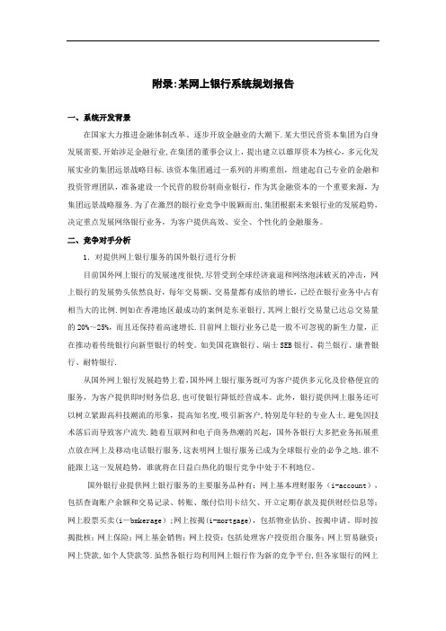 电子商务系统规划报告案例