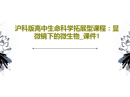 沪科版高中生命科学拓展型课程：显微镜下的微生物_课件132页文档