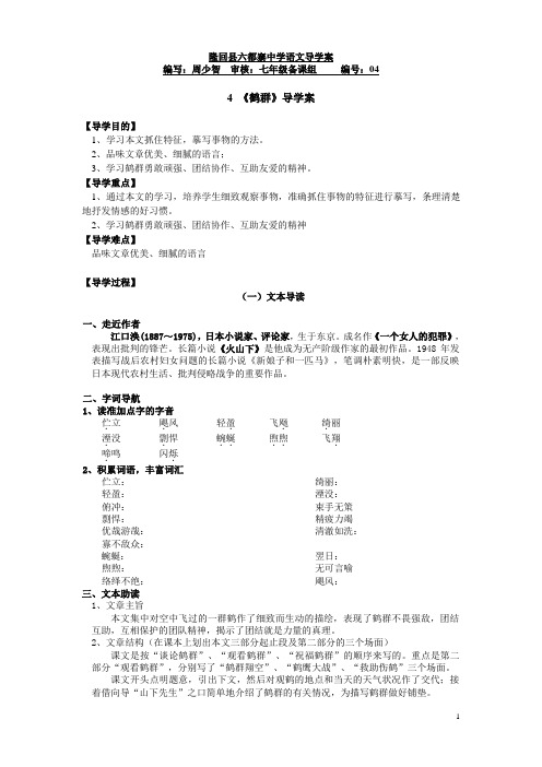 4 《鹤群》导学案