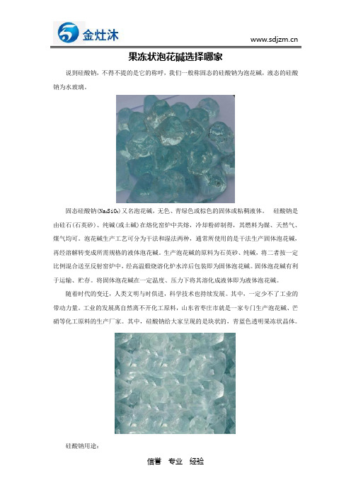果冻状泡花碱选择哪家