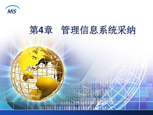 第4章 管理信息系统采纳