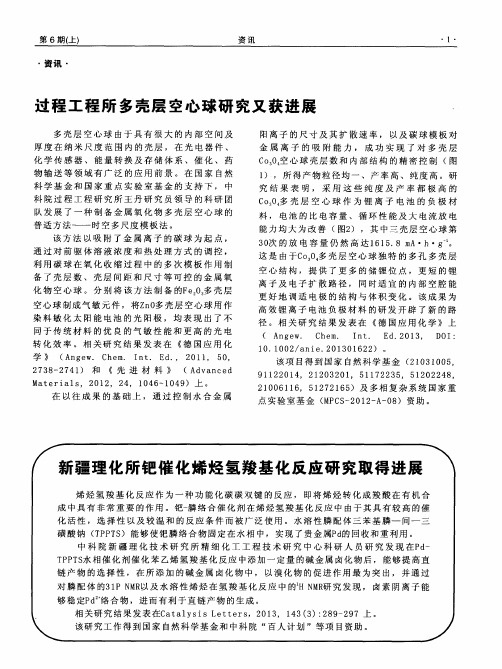 过程工程所多壳层空心球研究又获进展