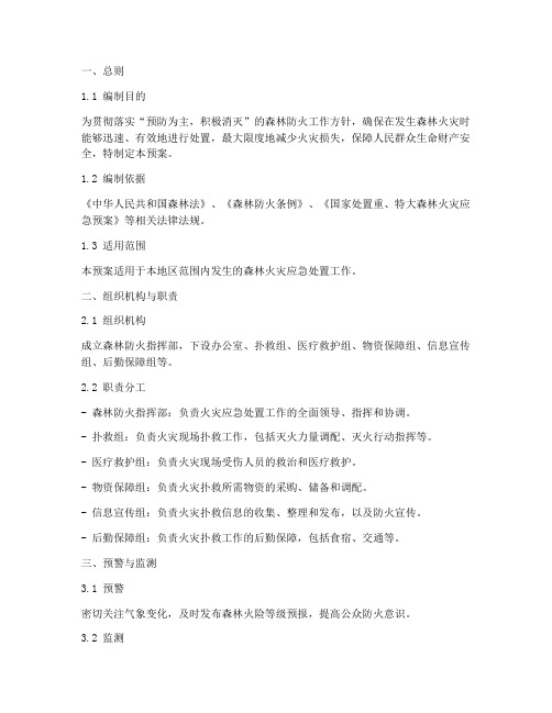 森林防火火灾应急预案