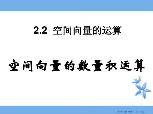 高中数学选修2-1课件：第2章 空间向量的运算 参考课件2