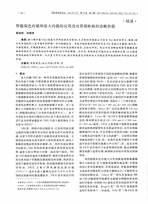 智能染色内镜和放大内镜的应用及对胃部疾病的诊断价值