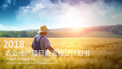 农业地产项目融资商业计划书PPT模板