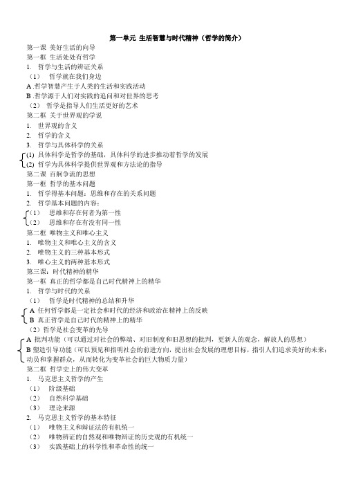 哲学生活提纲