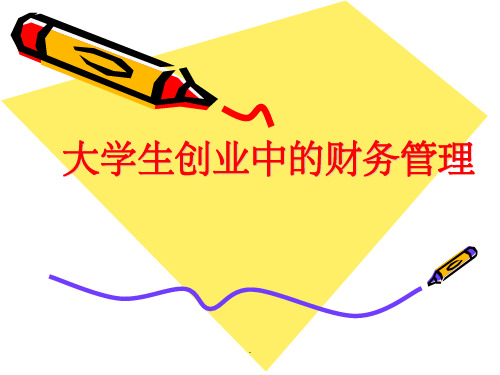 大学生创业中的财务管理ppt课件