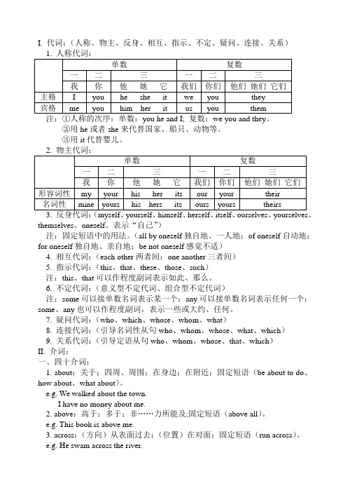 代词和介词(语法)