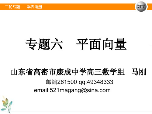 2011届高三数学二轮专题复习课件：平面向量